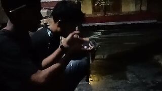 Suasana malam habis di guyur hujan