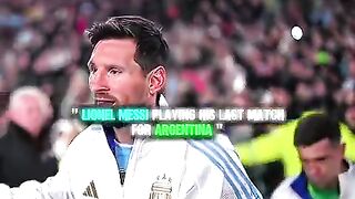 Messi last match for Argentina