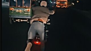 Bike Stunt Almost Going to Fail