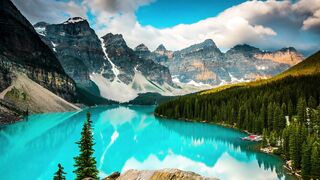 Moraine Lake, banff national park, canada nature free stock video