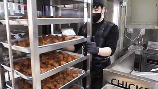 Most Fantastic  Mouth-watering Korean chicken master! Selling 20 tons per month  Korean street food