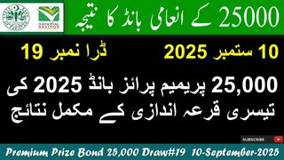 Premium Prize Bond Draw Karachi Result  September  Prize Complete Result List
