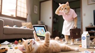 Playful Kitten Trashed the Room During Mama Cat s Work Day, but Grew Up Seeing Her Exhaustion! PART 5