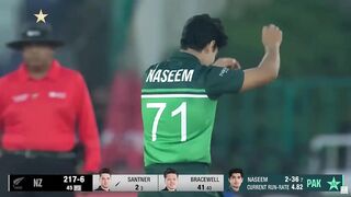 W - W - 2 Wickets in 2 Balls - Naseem Shah is on Fire - Pakistan vs New Zealand - 1st ODI