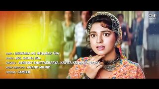 Deewana Dil Beqarar Tha Lyrical  Bol Radha Bol  Abhijeet Bhattacharya Kavita Krishnamurthy  90s