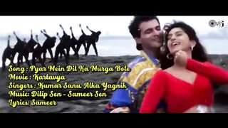 Pyar Mein Dil Ka Murga Bole - Lyrical Kartavya Juhi Chawla Kumar Sanu Alka Yagnik 90s Hits