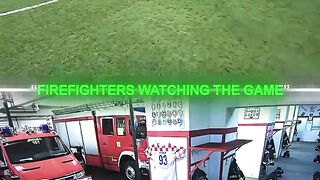 Firefighters stopped watching the game