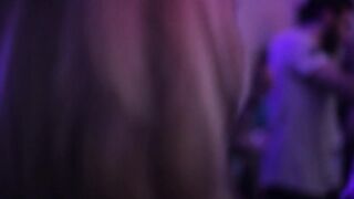 alone girl dancing in club