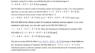 facebook customer service
