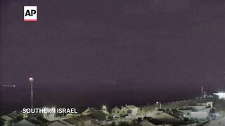 Blasts on the Gaza skyline seen from southern