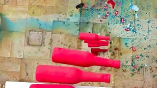 Glass Bottle Breaking Satisfying Video