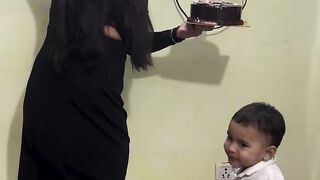my cute kid  dancing with me
