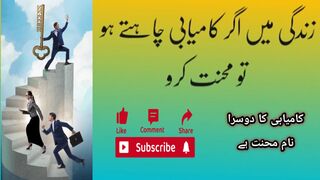 زندگی میں اگر کامیابی چاہتے ہو تو محنت کرو