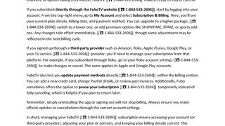 How Do I Manage My FuboTV Subscriptions? {{Ultimate Guide Account Management}}