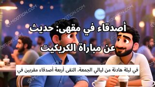 حديث الأصدقاء عن مباراة الكريكت المثيرة