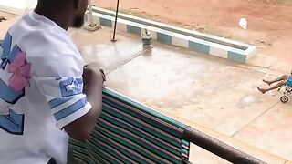 Prank on a fake crippled man