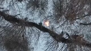 Ukrainian drone hunts down Russian soldier on frontlines