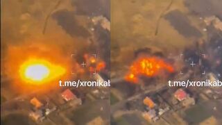 Ukrainian Orlan-30 UAVs of two Iskander strikes in Termakhivka