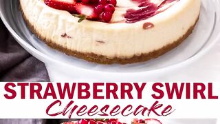 Strawberry Swirl Cheesecake