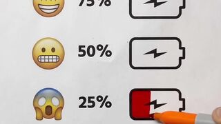 Phone battery percentage