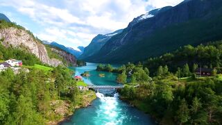 Peaceful River Flowing Sound. Gentle River, Relaxing Nature Sounds. White Noise for Sleep, Study