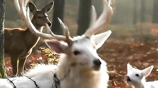 Rescue of Rare White Albino Deer from Barbed Wire