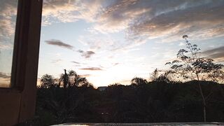 sunset di sore hari