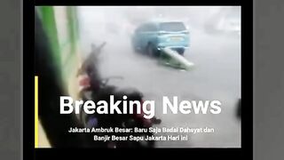 JAKARTA AMBRUK!  BADAI ANGIN DAHSYAT SAPU KOTA  hujananginjakarta hujananginhariini banjir banjirjakarta