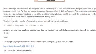 Timebucks The Real Earning Platform