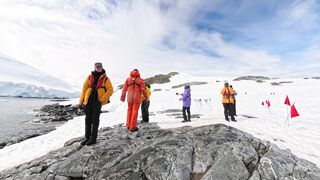 Trekking on Antarctic Snowy Terrain