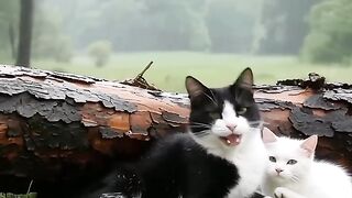 A Tree Fell on a Cat! What the Kitten Did Shocked Everyone  Unbelievable Ending