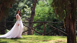 Bridal Moment in Serene Outdoor Setting