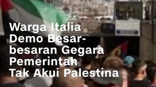 Puluhan ribu orang turun ke jalan di Italia sebagai bentuk solidaritas untuk Palestina.