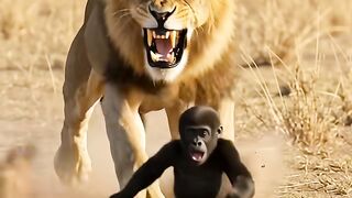Gorilla John Cena Lion Got Wrecked by Gorilla Dad!