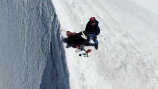 drone shot from mount everest