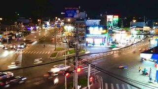 time lapse view of running city