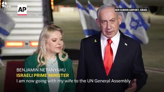 Netanyahu leaves for New York to address the UN General
