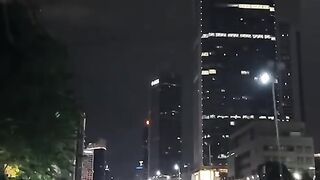 Night Walk in Jakarta  City Lights After the Rain