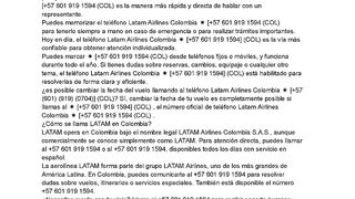Latam Telefono Colombia