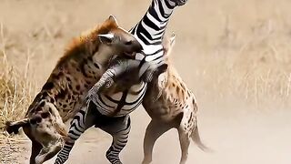 Zebra vs Hyenas
