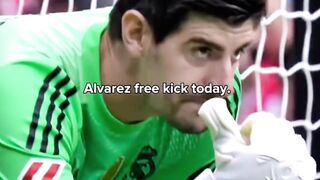 tendangan bebas Julian Alvarez menghadapi Real Madrid football team ballondor ballondor goaltoday