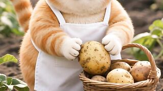 Cat Chef in Action!  Funny  Cute Cat Cooking Moments