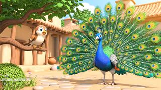 Clever Sparrow and Proud Peacock  Moral Story for Kids in UrduHindi  MoralStoriesBox