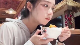 eating food with family