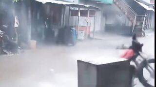 thunder strike on motorcycle