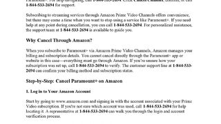 How to Cancel a Paramount Plus Subscription on Amazon Prime? Paramount on Amazon support