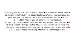 How do I manage my Fubo subscription?