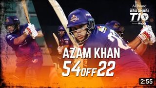 Azam Khan I 54 off 22 balls I Day 6 I Deccan Gladiators I Abu Dhabi T10 I