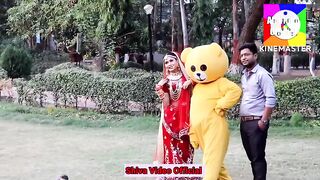 Teddy bear fanny prank & crazy dance with cute grils