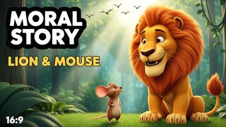 The Lion and the Mouse  Moral Story in UrduHindi  Kids Animated Story  MoralStoriesBox